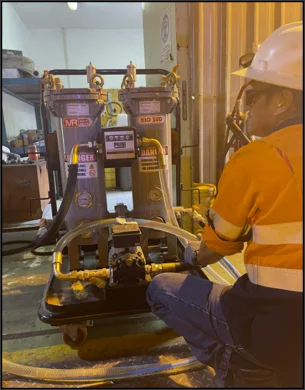 Pengoperasian portable filtration yang didokumentasikan untuk Nusa Halmahera Mineral