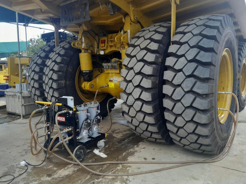 Portable filtration system di area tambang